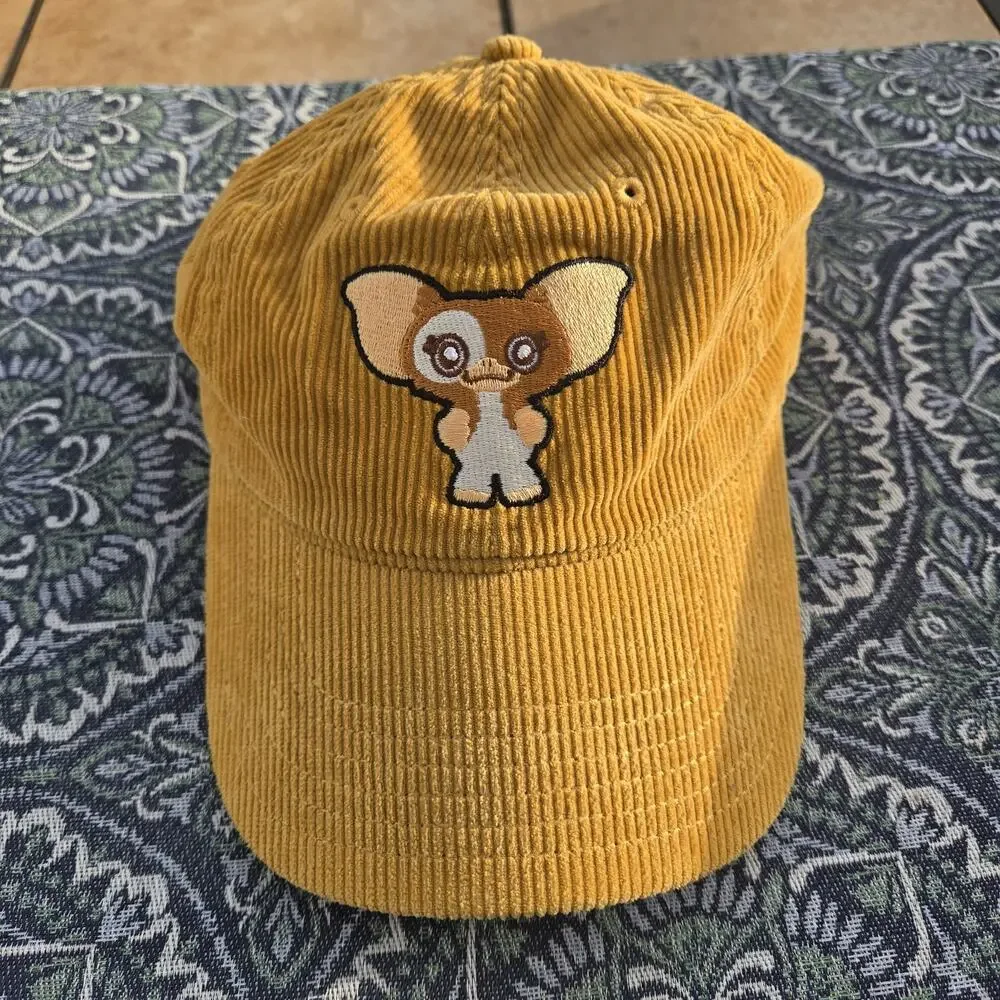 Rare Vintage Gremlins Gizmo Brown Corduroy Cap Movies Collectables Travel